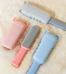 Pet Hair Remover Lint Brush Reusable with Self-Cleaning Base for Pets, Cat Theme
