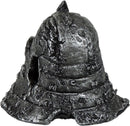 Share Classic Skull with Helmet Aquarium Ornament Fish Tank Resin Cave Decoration