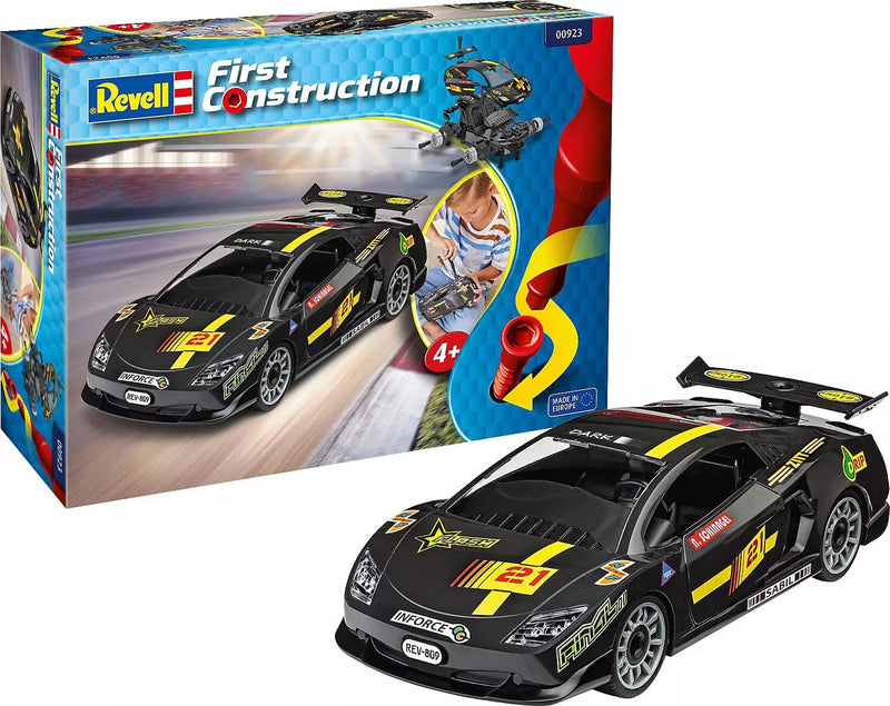 Revell 00923 First Construction Racing Car 1:20 Scale Black Racing Car Kit