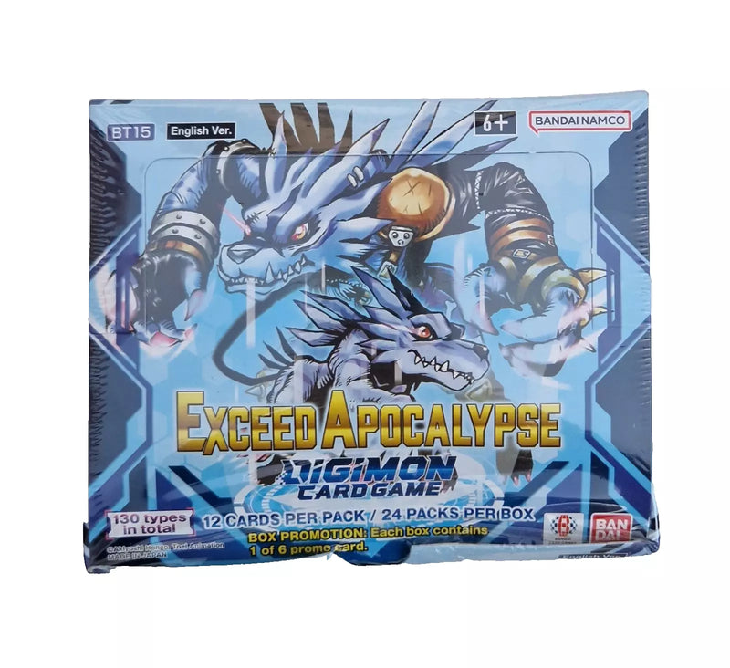 Digimon Card Game BT15 Exceed Apocalypse Booster Box Sealed 24 Packs of 12 Cards