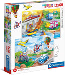 21619 Means of Transport 2 x 60 Pieces Supercolor Jigsaw Puzzle By Clementoni