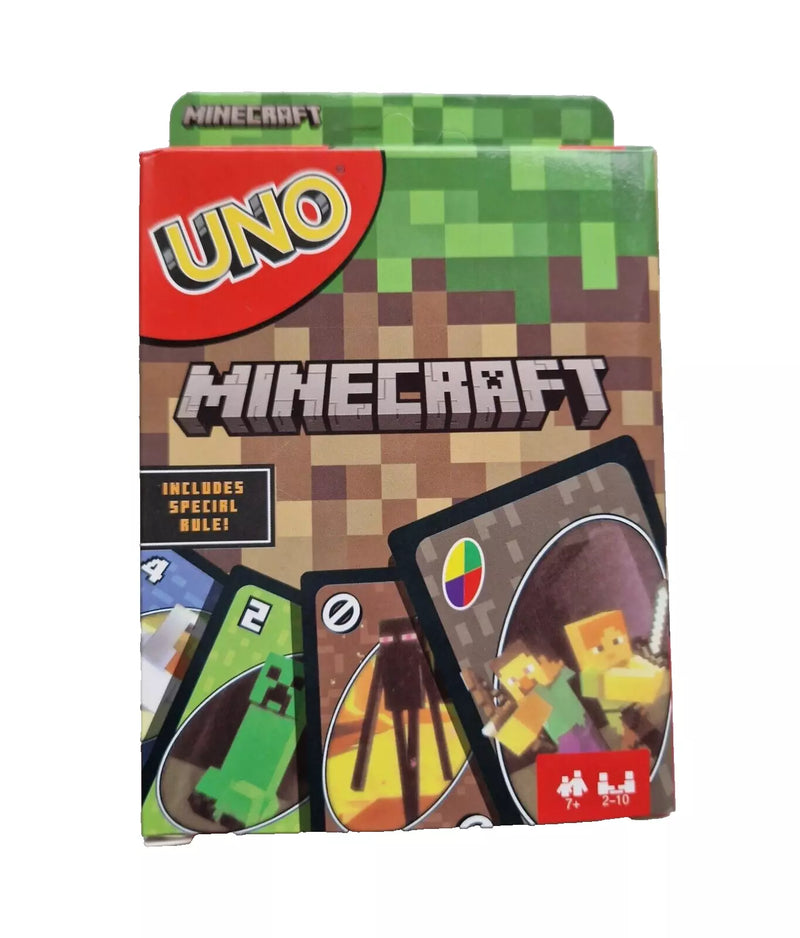 UNO Minecraft Card Game Animated Character Themed Collector Deck 112 Cards