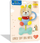 Clementoni 17443 Lovely Dog Rattle Plush Toy Toddler Early Years Infant New Born