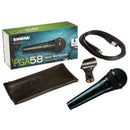 Shure PGA58-XLR Vocal Microphone Dynamic Cardioid Stage Performance Mic XLR
