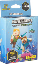 Panini Minecraft Treasure Sticker Album by Mojang – 17 Pack Kids Collector Set