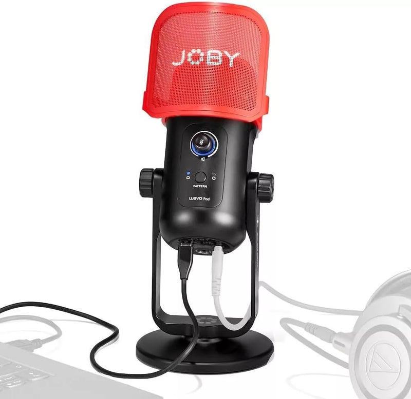 JOBY Wavo POD USB Condenser Microphone Desktop Omnidirectional / Cardioid Mic