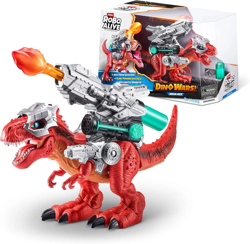 ZURU Robo Alive Dino Wars Mega Rex 30cm T-Rex w/ Armor & Battle Sounds