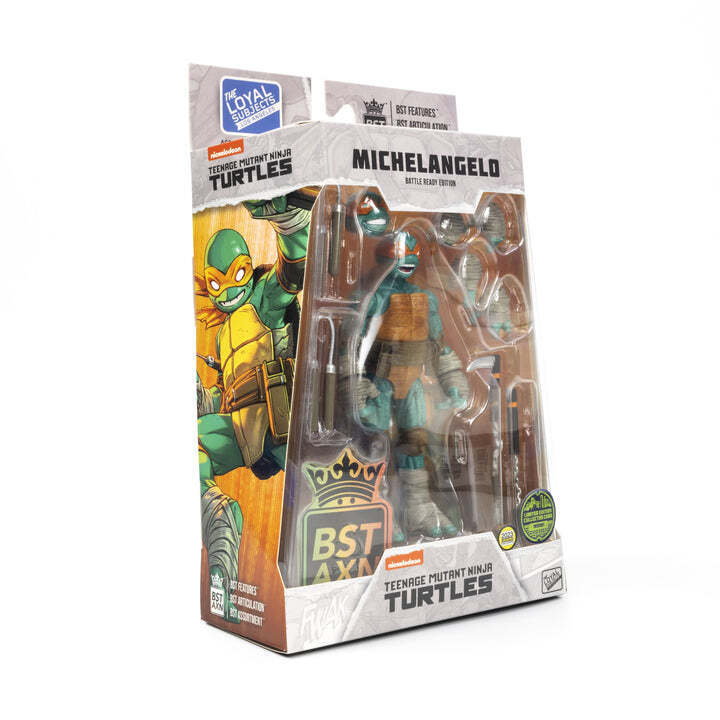 Teenage Mutant Ninja Turtles BST AXN Leonardo & Michelangelo 5" Action Figures