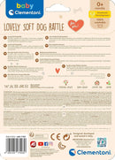 Clementoni 17443 Lovely Dog Rattle Plush Toy Toddler Early Years Infant New Born