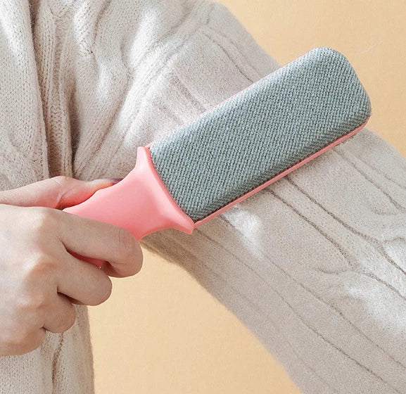 Pet Hair Remover Lint Brush Reusable with Self-Cleaning Base for Pets, Cat Theme