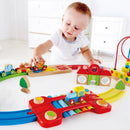Hape Rainbow Puzzle Railway Train Set Toddler Toy 18m+ Wooden Educational Gift