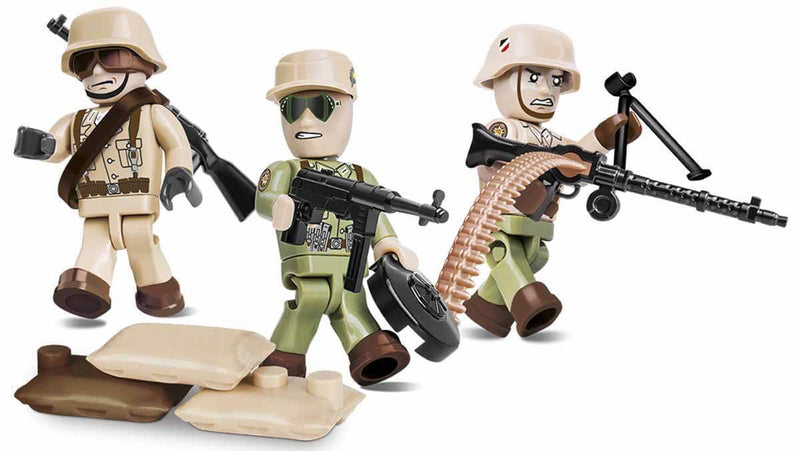 COBI COB02034 Afrika Korps 3 Figurine Set (26PCS) World War 2 Army Figures Toy