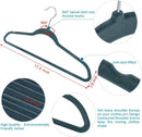 Lightweight, Flexible & Durable Non Slip Velvet Hangers For Clothes - 30 Pack