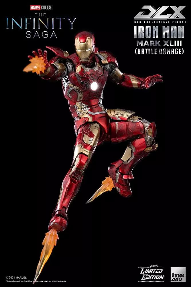 Threezero Avengers The Infinity Saga Dlx Iron Man Mark XLIII Battle Damage 1:12