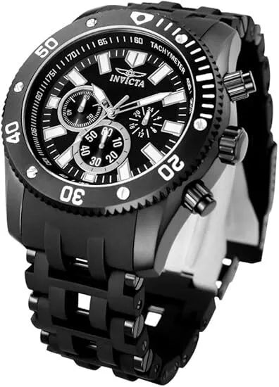 Invicta Men's 50mm Watch Sea Spider Quartz Black Dial Chronograph - 14862