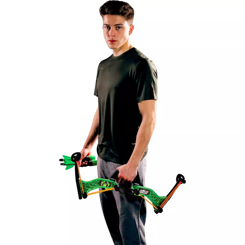 Zing HS4470G Hyperstrike Toy Launcher, Mask & Zonic Whistle Arrows Set, Green