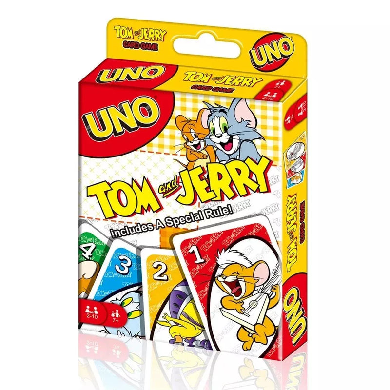 UNO Tom and Jerry Card Game Animated Character Themed Collector Deck 112 Cards