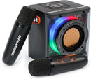 DYNASONIC B52 Kids Karaoke Machine Bluetooth Speaker 2 Mics Gift Toy Black