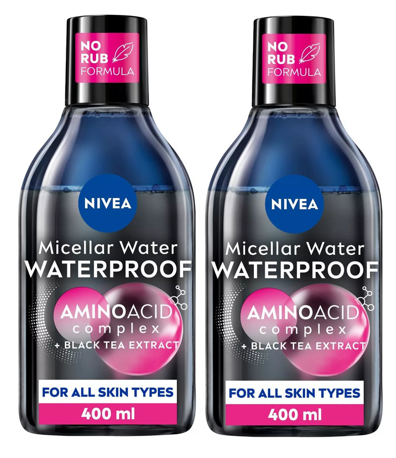 Nivea Waterproof Expert Micellar Water Amino Acid Complex Black Tea Extract 400ml