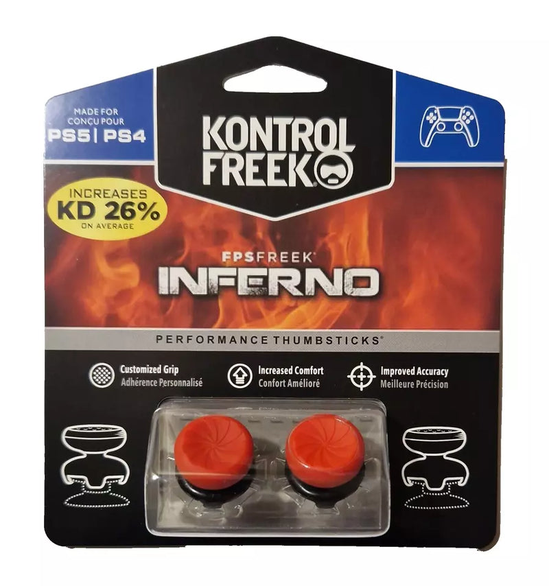 KontrolFreek FPS Freek Inferno PS5 PS4 Performance Thumbsticks Grips (4 Prongs)