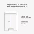 Easy-Dispense Roll of 60 Count Extra-Strong Drawstring Kitchen Bin Bags, 40L-60L