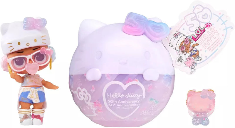 LOL Surprise Loves Hello Kitty 50th Anniversary Crystal Cutie Doll + 7 Surprises