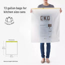 Easy-Dispense Roll of 60 Count Extra-Strong Drawstring Kitchen Bin Bags, 40L-60L