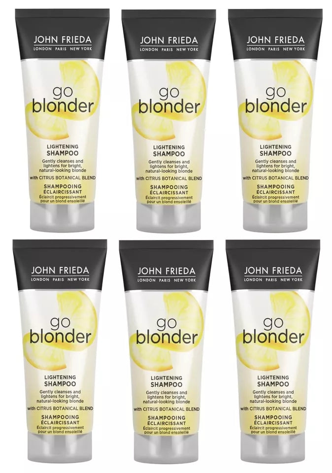 John Frieda Go Blonder Lightening Shampoo For Blonde Hair 75ml - Multipack