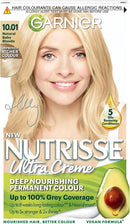 3x Garnier Nutrisse 10.01 Natural Baby Blonde Permanent Hair Dye Grey Coverage