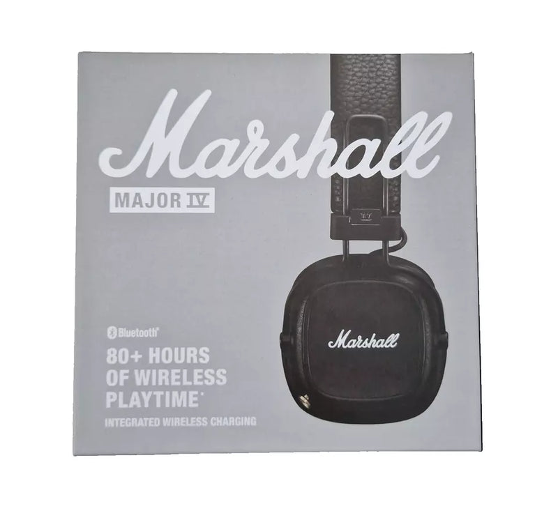 Marshall Major IV On Ear Bluetooth Headphones Wireless Earphones 80 Hrs - BLACK