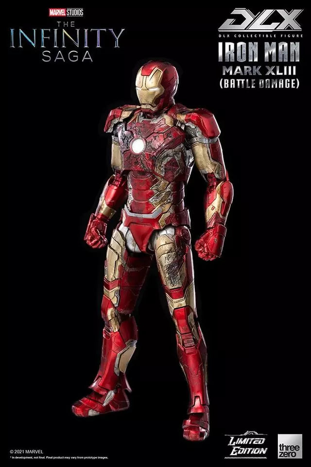 Threezero Avengers The Infinity Saga Dlx Iron Man Mark XLIII Battle Damage 1:12