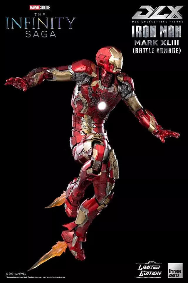 Threezero Avengers The Infinity Saga Dlx Iron Man Mark XLIII Battle Damage 1:12