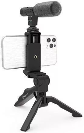 DigiPower "Like Me" Vlogging Kit - LED Light, Microphone, Phone Holder & Tripod