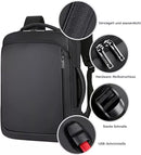 Yanlu Black Men's Laptop Backpack For 16.5" Laptop Waterproof Travel Outdoor Bag