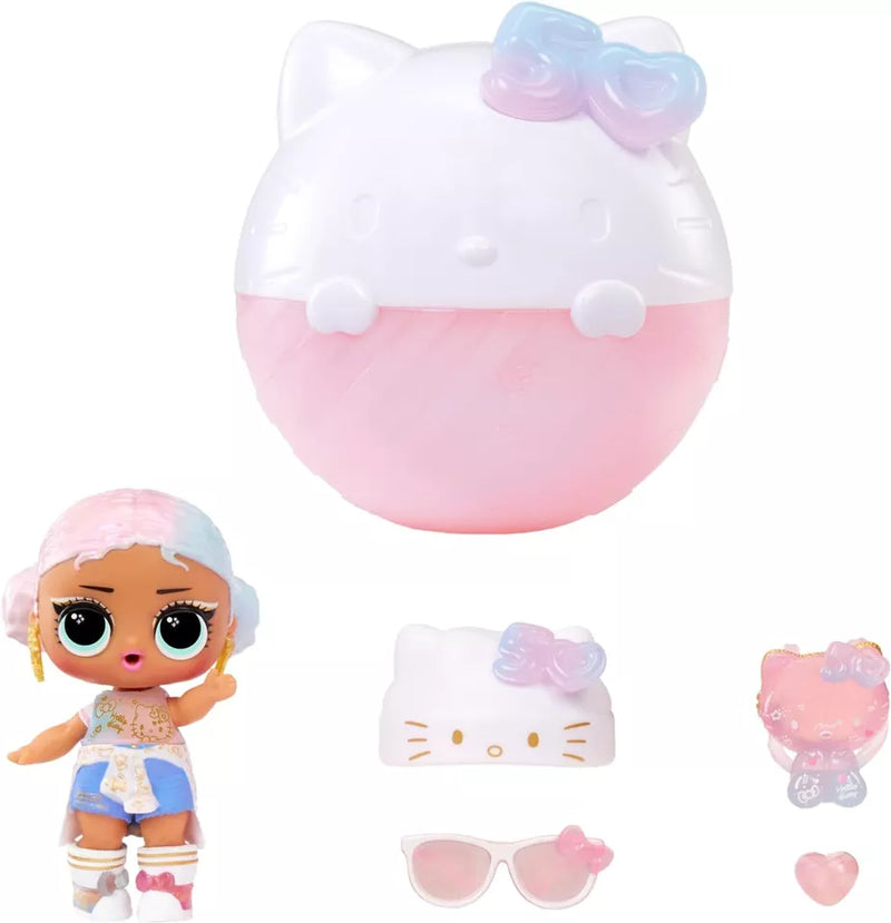 LOL Surprise Loves Hello Kitty 50th Anniversary Crystal Cutie Doll + 7 Surprises