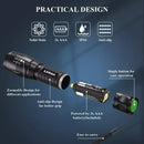 Linkax LED Torch Battery Powered, Super Bright 800 Lumen Tactical Torch, Hand