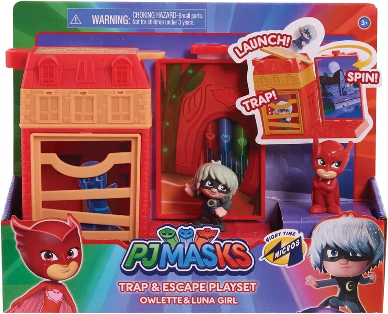 Giochi Preziosi PJ MASKS Trap & Escape Playset - Gekko, Owlette & Catboy Sets