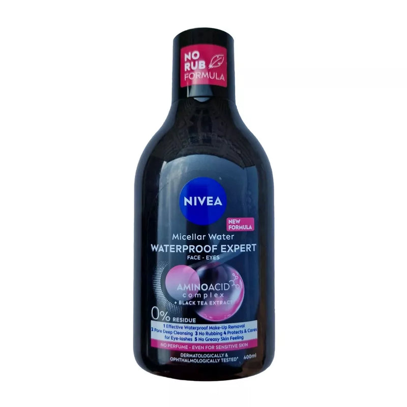 Nivea Waterproof Expert Micellar Water Amino Acid Complex Black Tea Extract 400ml