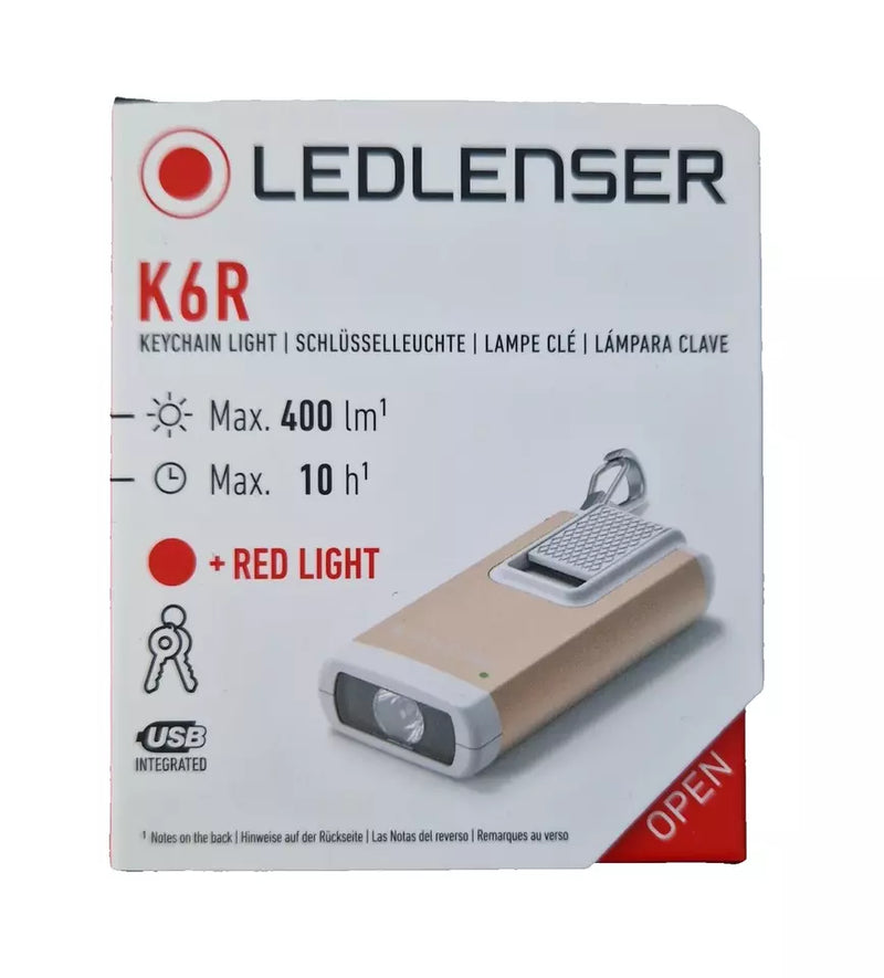 Ledlenser K6R Keyring Torch LED Rechargeable Super Bright 400 Lumens Pocket Size