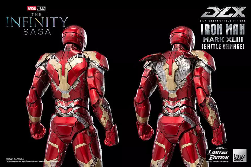 Threezero Avengers The Infinity Saga Dlx Iron Man Mark XLIII Battle Damage 1:12