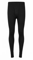 Mens Thermal Underwear Set Long Sleeve Top or Long Johns 0.45 Tog Black Ribbed