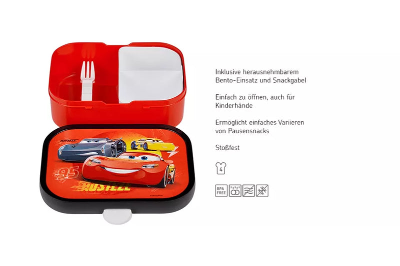 Mepal Cars Bento Lunch Box Campus BPA-free & Dishwasher Safe, 750ml