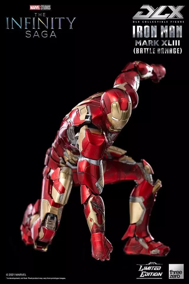 Threezero Avengers The Infinity Saga Dlx Iron Man Mark XLIII Battle Damage 1:12