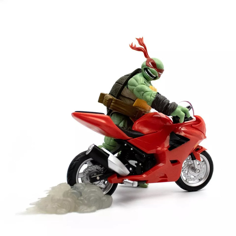 Teenage Mutant Ninja Turtles BST AXN - Raphael With Motorcycle (GITD) 5" Figure