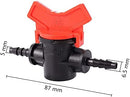 10PCS 4mm-4mm Inline Irrigation Shut Off Hose Connection Valve Barbed Tap Connector Plastic Water Hose Control Valves For Garden Aquarium Agricultural Greenhouse Drip Irrigation.