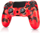 Wireless Controller for PS4/Pro/Slim/PC Bluetooth Gamepad Joystick Dual Vibrate - Red Camo