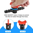 10PCS 4mm-4mm Inline Irrigation Shut Off Hose Connection Valve Barbed Tap Connector Plastic Water Hose Control Valves For Garden Aquarium Agricultural Greenhouse Drip Irrigation.