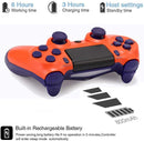 Wireless Controller for PS4/Pro/Slim/PC Bluetooth Gamepad Joystick Dual Vibrate - Sunset Orange