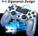 Wireless Controller for PS4/Pro/Slim/PC Bluetooth Gamepad Joystick Dual Vibrate - Titanium Blue