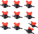 10PCS 4mm-4mm Inline Irrigation Shut Off Hose Connection Valve Barbed Tap Connector Plastic Water Hose Control Valves For Garden Aquarium Agricultural Greenhouse Drip Irrigation.